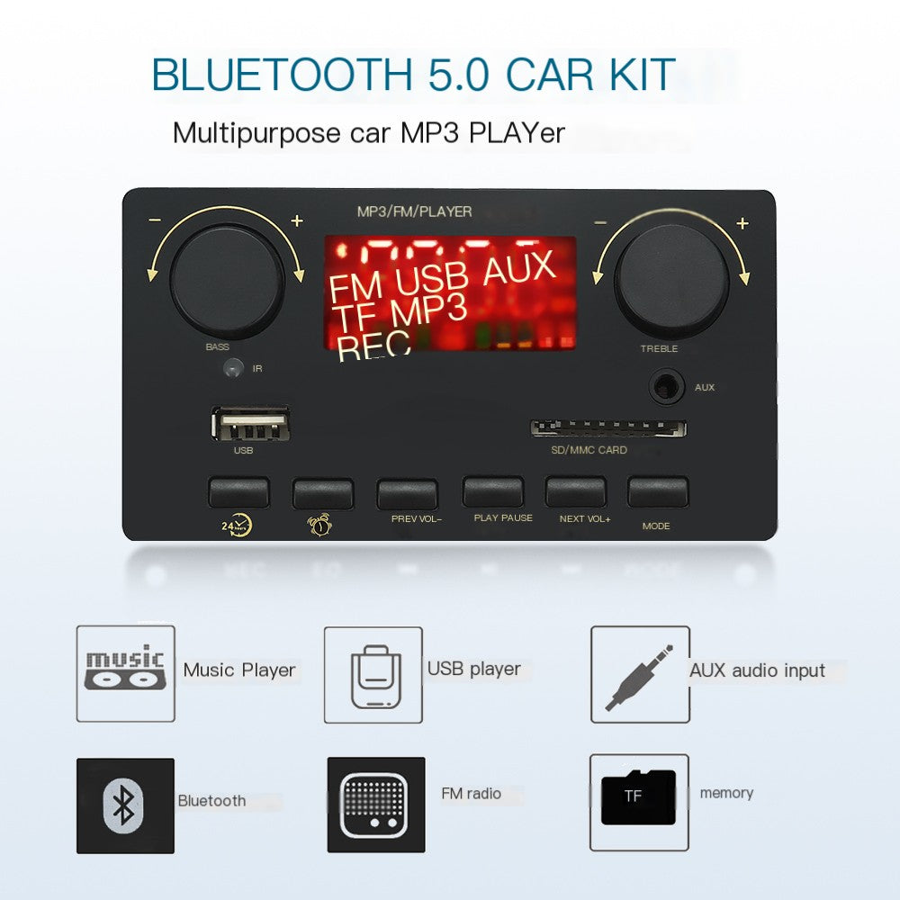 12V Car FM Radio Module with MP3 Player and Decoder