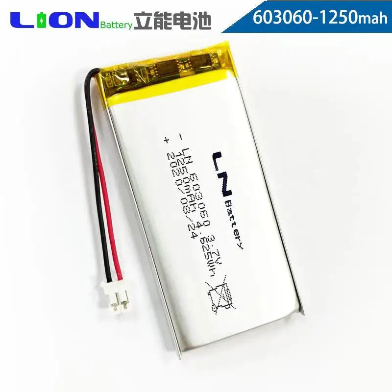 buy more will cheap Ln battery 603060 (1250mah) 3.7V polymer lithium battery projector Breast Pump Battery Toy navigator speaker