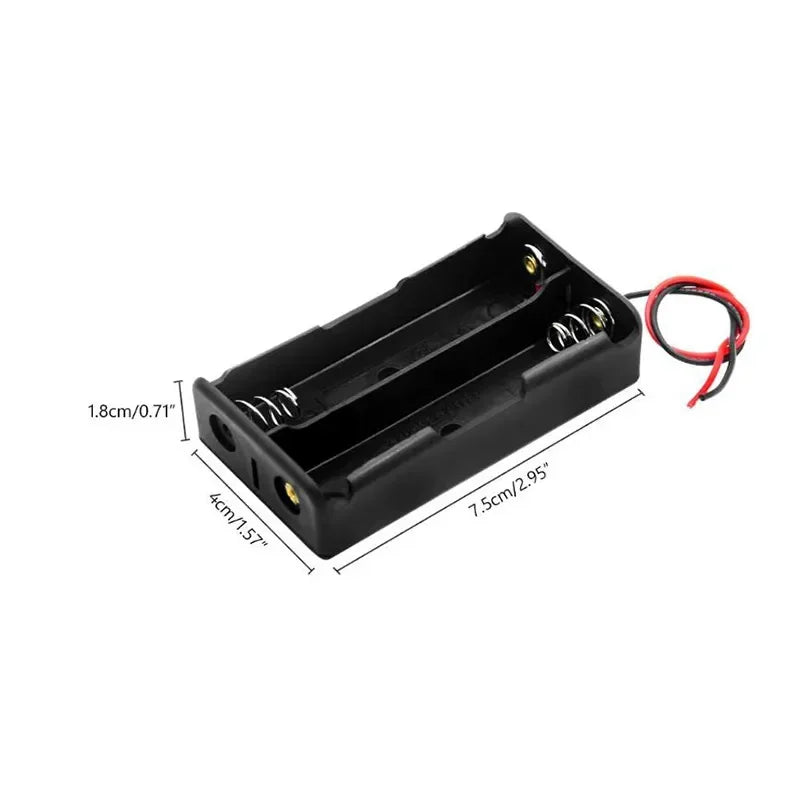 1/2/4pcs Black Plastic AA LR6 HR6 Battery Storage Case Clip Holder Container 1X 2X 3X 4X Battery Storage Box case Wire Lead Pin