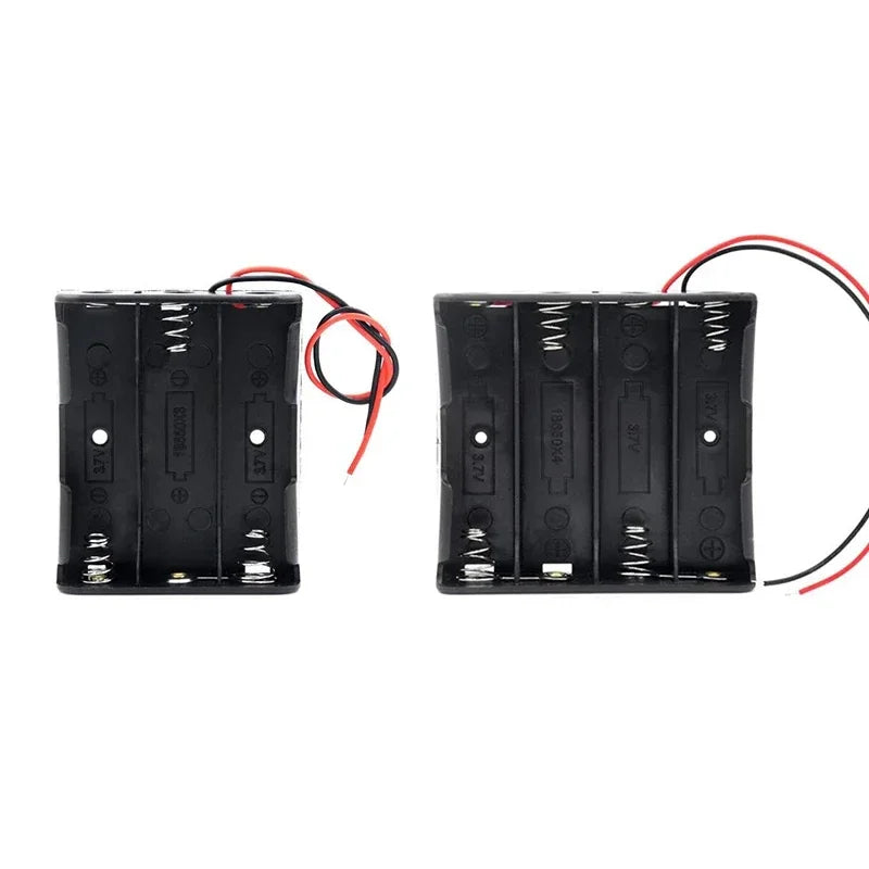 1/2/4pcs Black Plastic AA LR6 HR6 Battery Storage Case Clip Holder Container 1X 2X 3X 4X Battery Storage Box case Wire Lead Pin