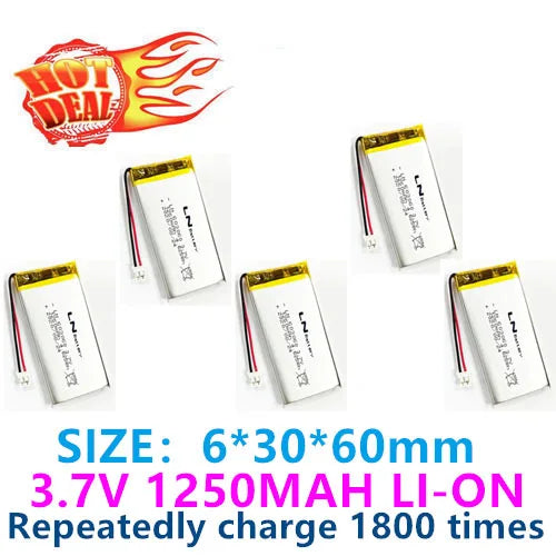 buy more will cheap Ln battery 603060 (1250mah) 3.7V polymer lithium battery projector Breast Pump Battery Toy navigator speaker