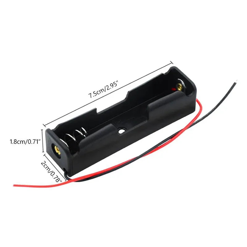 1/2/4pcs Black Plastic AA LR6 HR6 Battery Storage Case Clip Holder Container 1X 2X 3X 4X Battery Storage Box case Wire Lead Pin