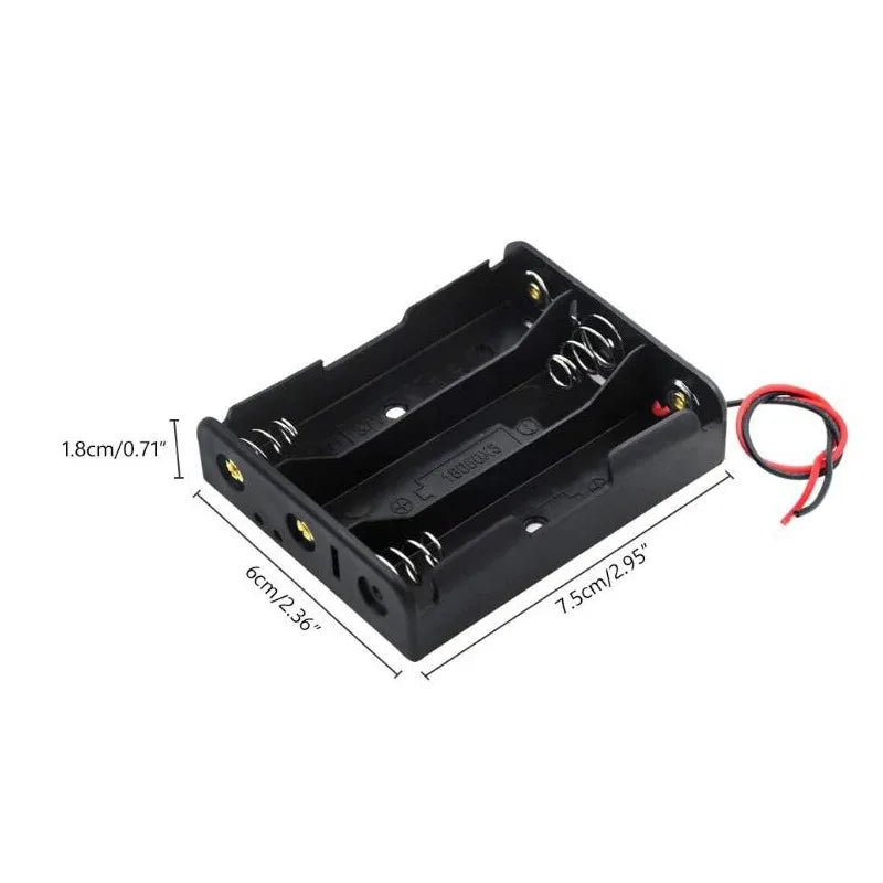 1/2/4pcs Black Plastic AA LR6 HR6 Battery Storage Case Clip Holder Container 1X 2X 3X 4X Battery Storage Box case Wire Lead Pin