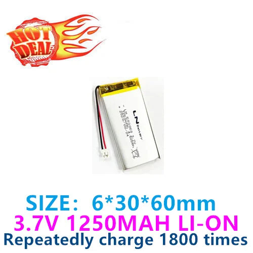 buy more will cheap Ln battery 603060 (1250mah) 3.7V polymer lithium battery projector Breast Pump Battery Toy navigator speaker
