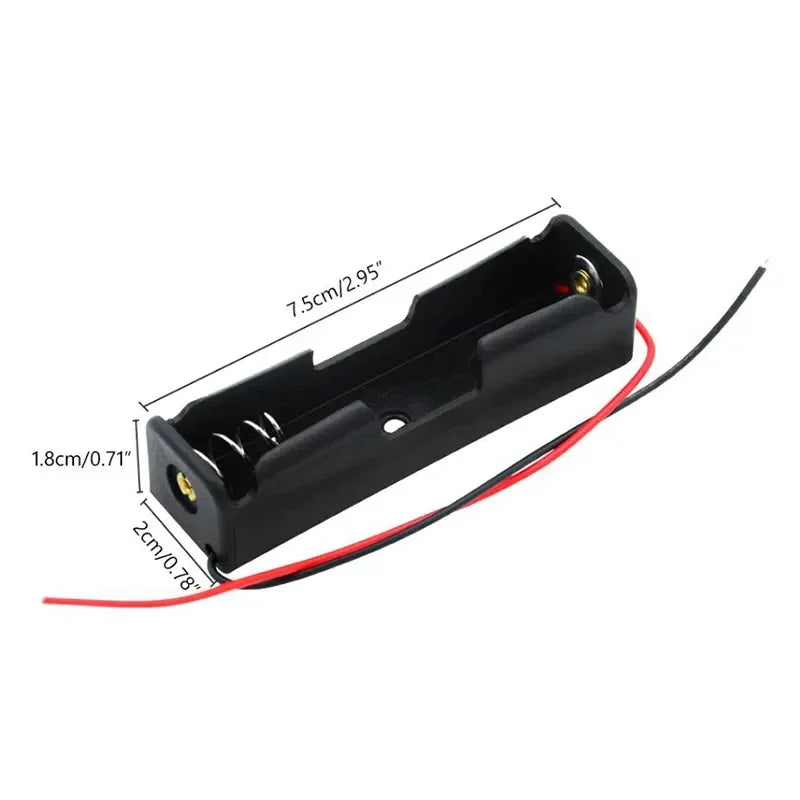 1/2/4pcs Black Plastic AA LR6 HR6 Battery Storage Case Clip Holder Container 1X 2X 3X 4X Battery Storage Box case Wire Lead Pin