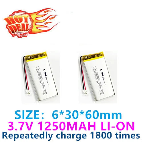 buy more will cheap Ln battery 603060 (1250mah) 3.7V polymer lithium battery projector Breast Pump Battery Toy navigator speaker